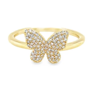 Diamond Butterfly Fashion Ring
