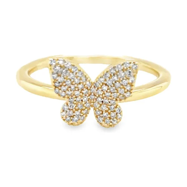 Diamond Butterfly Fashion Ring