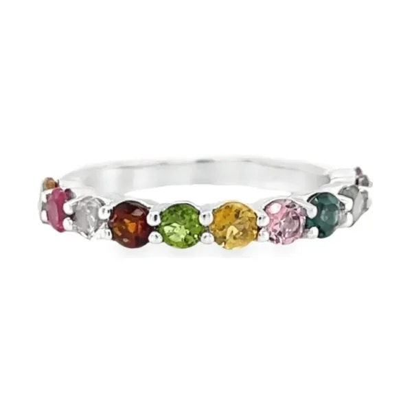 Multicolor Gemstone Band Ring