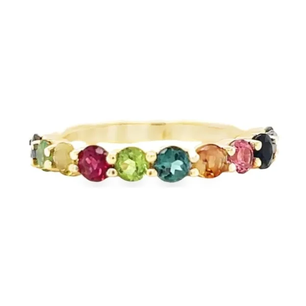 Multicolor Gemstone Band Ring