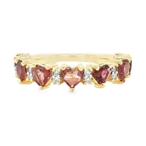 Heart Tourmaline Diamond Ring