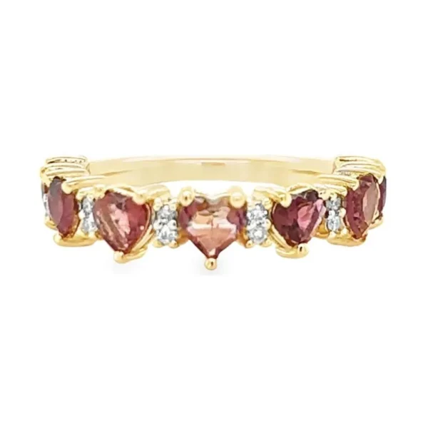 Heart Tourmaline Diamond Ring