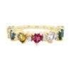 Heart Tourmaline Diamond Ring