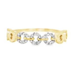 Circle Link Diamond Ring