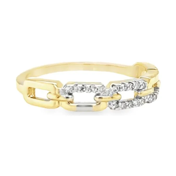 Diamond Chain Link Ring
