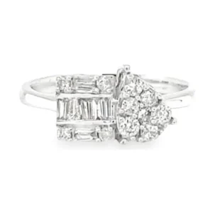 Baguette Round Diamond Ring