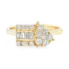 Diamond Arrow Cluster Ring