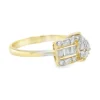 Diamond Arrow Cluster Ring