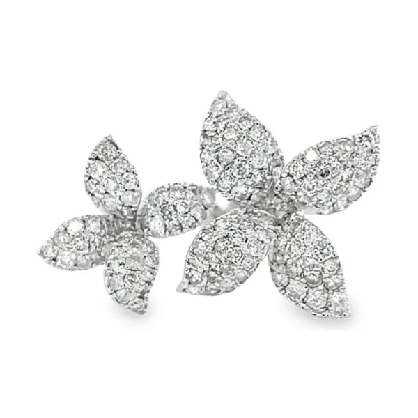 Floral Diamond Cluster Ring