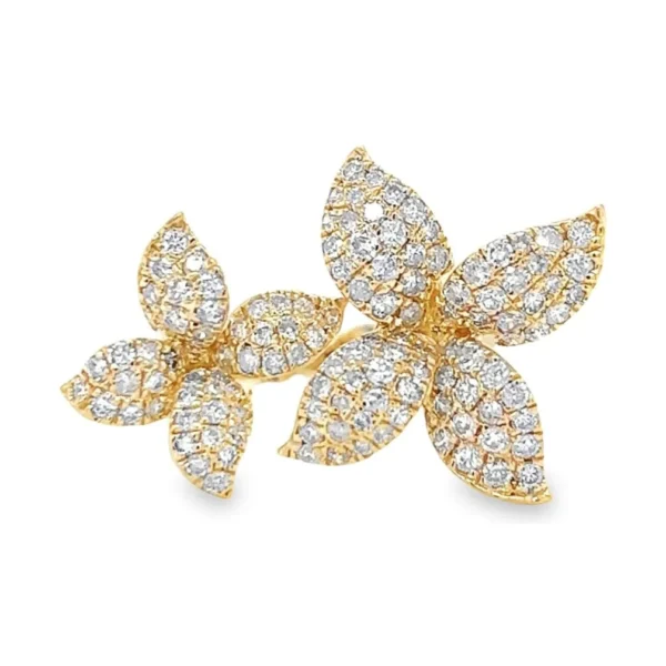 Floral Diamond Cluster Ring