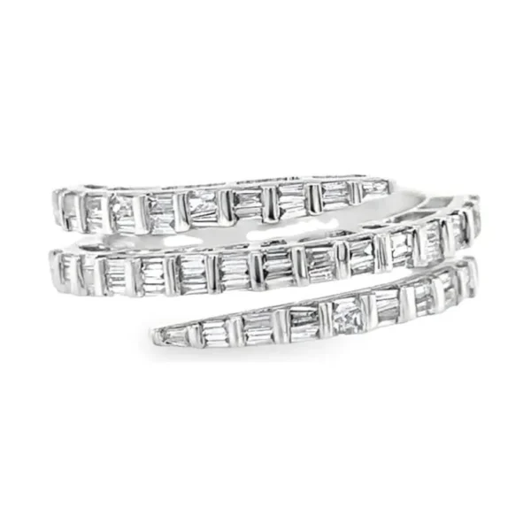 Baguette Diamond Coil Ring