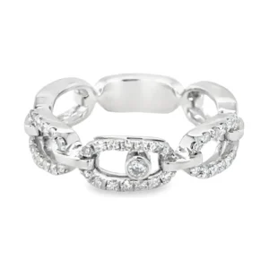 Diamond Chain Link Ring