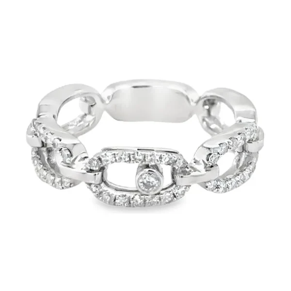 Diamond Chain Link Ring