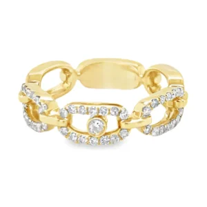Diamond Chain Link Ring
