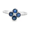 Sapphire Clover Diamond Ring