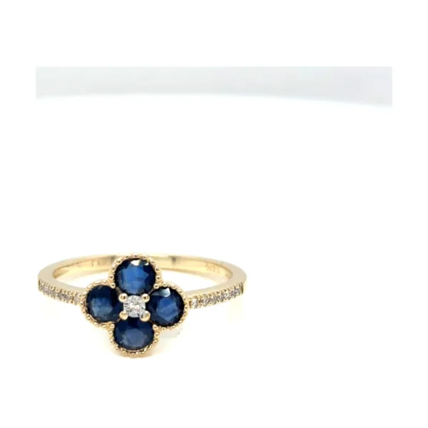 Sapphire Clover Fashion Ring