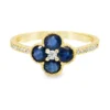 Sapphire Clover Fashion Ring