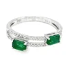 Emerald Diamond Double Ring