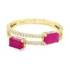 Ruby Diamond Bypass Ring