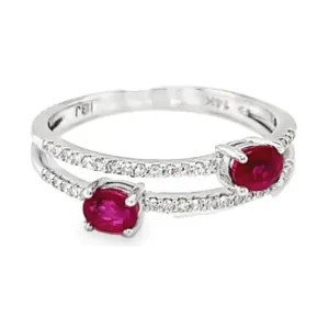Double Band Ruby Ring