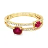 Double Band Ruby Ring
