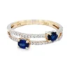 Sapphire Diamond Split Ring
