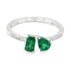 Toi et Moi Emerald Ring