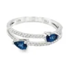 Pear Sapphire Bypass Ring