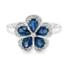 Floral Sapphire Diamond Ring