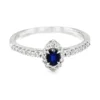 Oval Sapphire Halo Ring