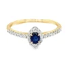 Oval Sapphire Diamond Ring
