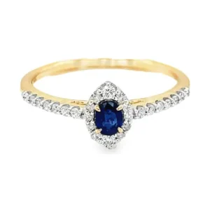 Oval Sapphire Diamond Ring