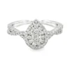 Pear Cluster Diamond Ring