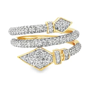 Bypass Diamond Wrap Ring