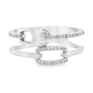 Diamond Link Band Ring