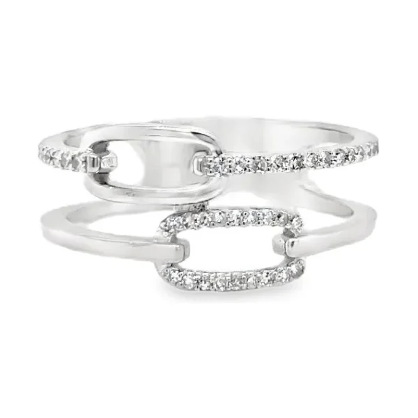 Diamond Link Band Ring