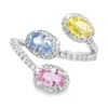 Bypass Sapphire Diamond Ring