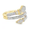 Bypass Diamond Snake Ring