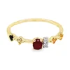 Multicolor Gemstone Cluster Ring