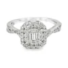 Cluster Diamond Halo Ring