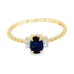 Oval Sapphire Diamond Ring