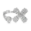 Floral Diamond Bypass Ring
