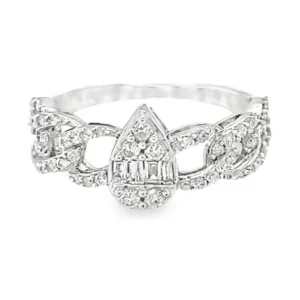 Pear Cluster Diamond Ring