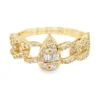 Diamond Cluster Pear Ring