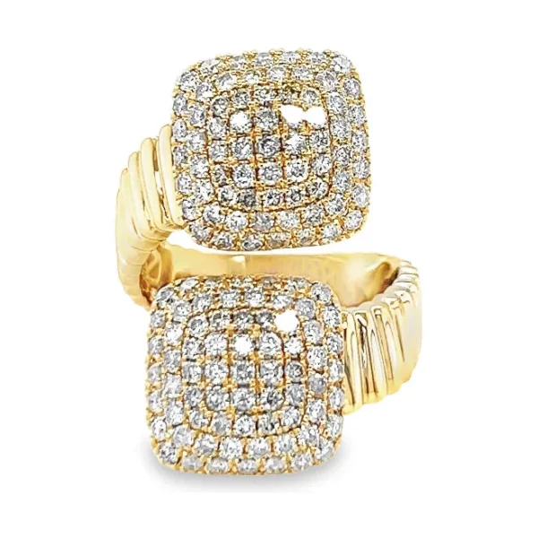 Cushion Diamond Bypass Ring