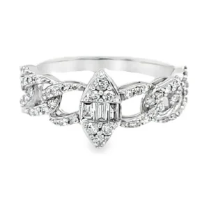 Diamond Cluster Chain Ring