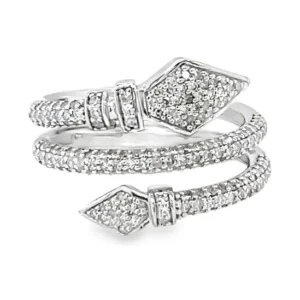 Diamond Bypass Snake Ring