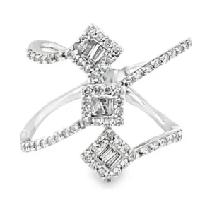 Geometric Diamond Fashion Ring