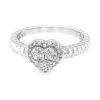Heart Diamond Cluster Ring