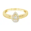 Pear Diamond Cluster Ring